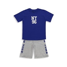Civil Boys Ny 95 Baskılı 10-13 Yaş Takım - Mavi Saks