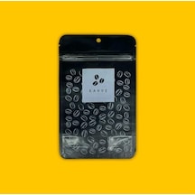 Kahve Baskılı Mat Siyah Alüminyum Doypack 11x18 100 Gram
