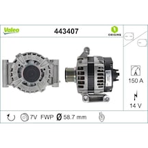 Valeo Alternatör Ford Transit-ranger 11 2.2 Tdci 150 Amp 443407 Cc1t 10300 Ce Cd