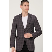 C9058 DEWBERRY ERKEK CEKET-SİYAH-BORDO Bordo - Siyah