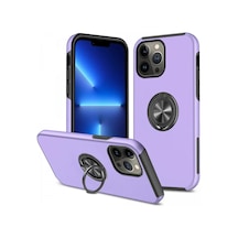 Apple İphone 13 Pro Kılıf Elit Yüzüklü Kapak - Mor 0.2M-Çok Renkli