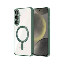 Samsung Uyumlu Galaxy A37 5g Kross Magneticsafe Kapak - Koyu Yeşil Düz Renkli