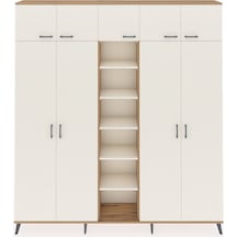 Arges Dolap 18 Raflı 9 Kapaklı 220x30x243 Çam-aytaşı/aytaşı Aytası/aytası