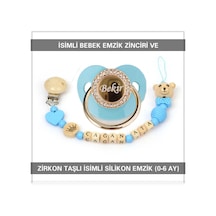 Sahi Aksesuar İsimli Bebek Emzik Zinciri ve İsimli Bebek Silikon Emzik BEZYI271 Pembe