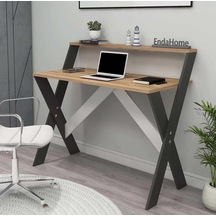 Reyo Home Enda X Ayaklı Ders Çalışma Masası 50x90cm Antrasit-çam Antrasit - Çam