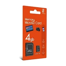 Crt 4 Gb Micro Sd Siyah Hafıza Kartı Telefon Kamera Tablet Adaptörü Dahil
