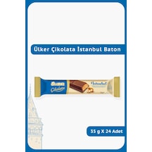 Çikolata İstanbul Baton-fındıklı Dolgulu, Çıtır Kadayıflı Ve Baklavalı Çikolata-35 Gram-24 Adet