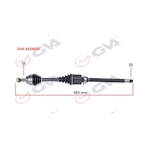 Komple Aks Sağ Milli Doblo 1.6 Mjt At/mt 10- 965.5mm