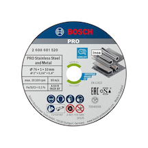 Professional Accessories 5 Adet Kesme Diski Inox Uzmanı, 10 Mm Yuvalı Açılı Taşlama Makinesi İ