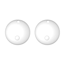 Springsun Mfi Onaylı Bluetooth - 10 Ay Pil Ömrü İle Find My Uygulaması İle Çalışır, Beyaz 2 Adet + 2 Askı + 1 Pil