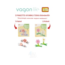 4'lü Saç Toka Seti Önce Birleştir,sonra Tak 2 Paket 4 Adet Gönderilir Yapı Toka Seti Ff 7123-7132