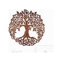 Tr Hayat Ağacı Ceviz Doğal Ahşap Kaplama Duvar Dekoru, Tree Of Life Duvar Tablosu, Zen Ve Yoga Odası İçin Ahşap D Diğer