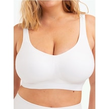 Mistirik Panax Model Rahat Yumuşak Dokulu Askılı Pedli Büstiyer Beyaz Renk0351 Beyaz