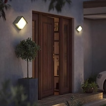 Modern Led Duvar Aplik, 15w, 1500 Lümen, 3200k, Gün Işığı, Ip44, Siyah, Modern Tasarım Led Aplik İç Ve Dış Mekan Duvar Lambası Cata Dominik Gün Işığı Bahçe Duvar Apliği 4 Işık