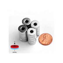 10 Adet 15X5X5 Delikli Halka Güçlü Neodyum Mıknatıs Magnet