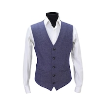 Mentor Regalo Erkek Yelek V Yaka Lacivert Desenli 50424