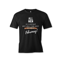 Best Are Born İn February Siyah Erkek Tshirt