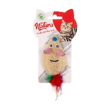 Natura PTC-051 15 CM Doğal Tüylü Sünger Fare Kedi Oyuncağı