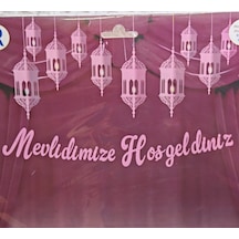 Mevlidimize Hoş Geldiniz Banner Yazı Mevlüt Süsleri Pembe