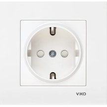 Viko Karre 90967042 Beyaz Çocuk Korumalı Çerçeveli Topraklı Priz