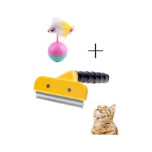 Furminator Tüy Toplayıcı Kedi Tarağı + Hacıyatmaz Kedi Oyuncağı
