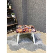 Trend Lake Retro Ahşap Ayak Uzatma Pufu Makyaj Koltuğu Bench Tabure