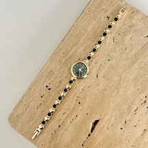 Elora Gold Yeşil Saat
