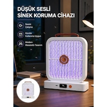 Mey İthalat Masaüstü Şarjlı Elektrikli Sinek Öldürücü Uv Teknolojili Beyaz Cihaz