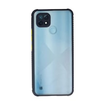 Jenerik Realme C21 Kılıf Miami Şeffaf Silikon - Lacivert