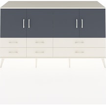 Kronos Konsol 6 Raflı 6 Çekmeceli 4 Kapaklı 176x59x99 Aytaşı-antr Aytaşı-antrasit/aytaşı