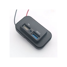 Type-c Usb 2 Portlu Araç Şarj Soketi Adaptörü 12v-24v