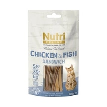 Nutri Feline Tahılsız Tavuklu Ve Balıklı 50 Gr Kedi Ödül Maması