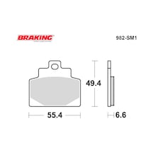 PIAGGIO MP3 LT SPORT ABS 300 2017 BRAKING YARI METALİK ÖN FREN BALATASI 982SM1