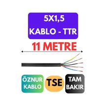 Öznur 5x1,5 Ttr Kablo Metre Seçenekli Siyah - 11 Metre