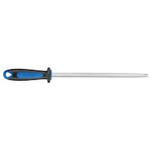 Masat Çelik Yuvarlak 30 Cm, Mavi Saplı Açık Sarı
