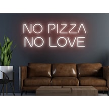 No Pızza No Love Yazılı Neon Tabela Kırmızı