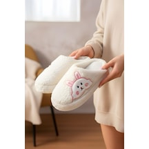 Ft 101 Tavşan Nakışlı Kadın Ev Terliği Peluş Terlik Çeyiz Ve Bohça Terliği Ses Yapmaz Kalın Taban Beyaz Ft 101 Tavşan Nakışlı Kadın Ev Terliği Peluş Terlik Çeyiz Ve Bohça Terliği Ses Yapmaz Kalın Taban Beyaz