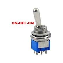 Mr-148h 12mm Toggle Swıtch On-off-on 6 Bacaklı Mts-203l