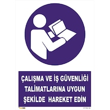 Çalışma Ve Iş Güvenliği 35x50 Cm Galvaniz Saç 0,4 Mm