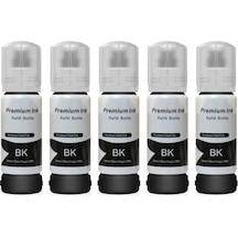 Epson Ecotank L386 İçin5 Adet Siyah Photoink Mürekkep