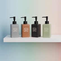 500ml Seramik Sıvı Sabunluk, Mat Taş Dokulu Ve Kare Tasarım, Siyah Pompalı Banyo Ve Mutfak Deterjan Dispenser 1 Adet - Asorti/karışık Renk Gönderilir 12 Izgara
