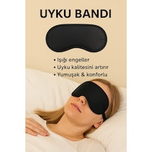 Eleven Markets 1 Adet Işığı Geçirmez Yumuşak Rahat Uyku Bandı Uyku Gözlüğü Araba Ev Ofis Spa Meditasyon Göz Bandı Siyah