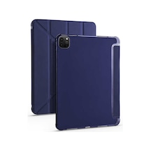 Apple Uyumlu iPad Pro 12.9 Inç 5. Ve 6. Nesil 2021 / 2022 M2 Çip Kalem Bölmeli Standlı Silikon Kılıf Kılıf