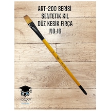 Art-200 Serisi Sentetik Düz Kesik Kıl Fırça No:16