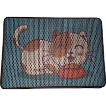Nanbell Büyük Elekli Çift Katlı Kedi Kumu Paspası 75x59 Cm Desenli No:3