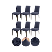Yıkanabilir Bürümcük Esnek Sandalye Örtüsü 6lı Çok Renkli