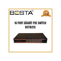 16 Port Gigabit Poe Switch 10/100/1000 Mbps Bst1621g