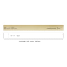 10 Mm X 2800 Mm Mat Altın Sibu Aynalı Pleksi Şerit Mobilya Süsü