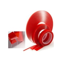 Çift Taraflı Silikonlu Şeffaf Bant 10Mm X 5M Su Geçirmez Süper Gü N11.120