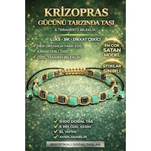 Sertifikalı Krizopras Taşı Bileklik - 5 Mm Küp Kesim Terahertz Do Çok Renkli